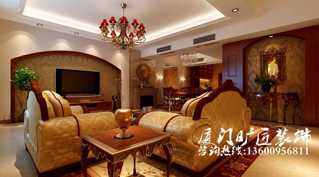 厦门集美中心花园装修案例效果图1120