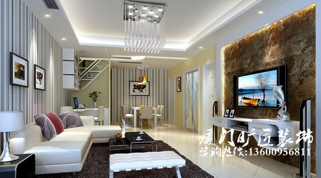 厦门海峡现代城装修案例效果图1122